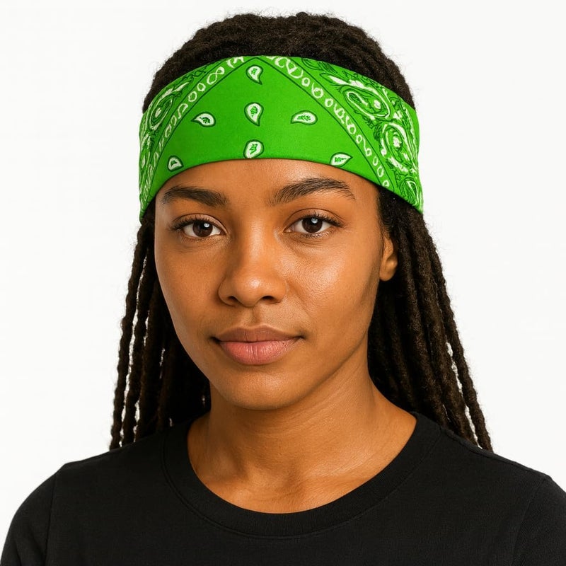 SUNRIBE 3 Pack Paisley Bandanas – 100% Cotton Square 21x21 Head Wrap, Headband, Face Cover, Neck Scarf for Men & Women - Image 2